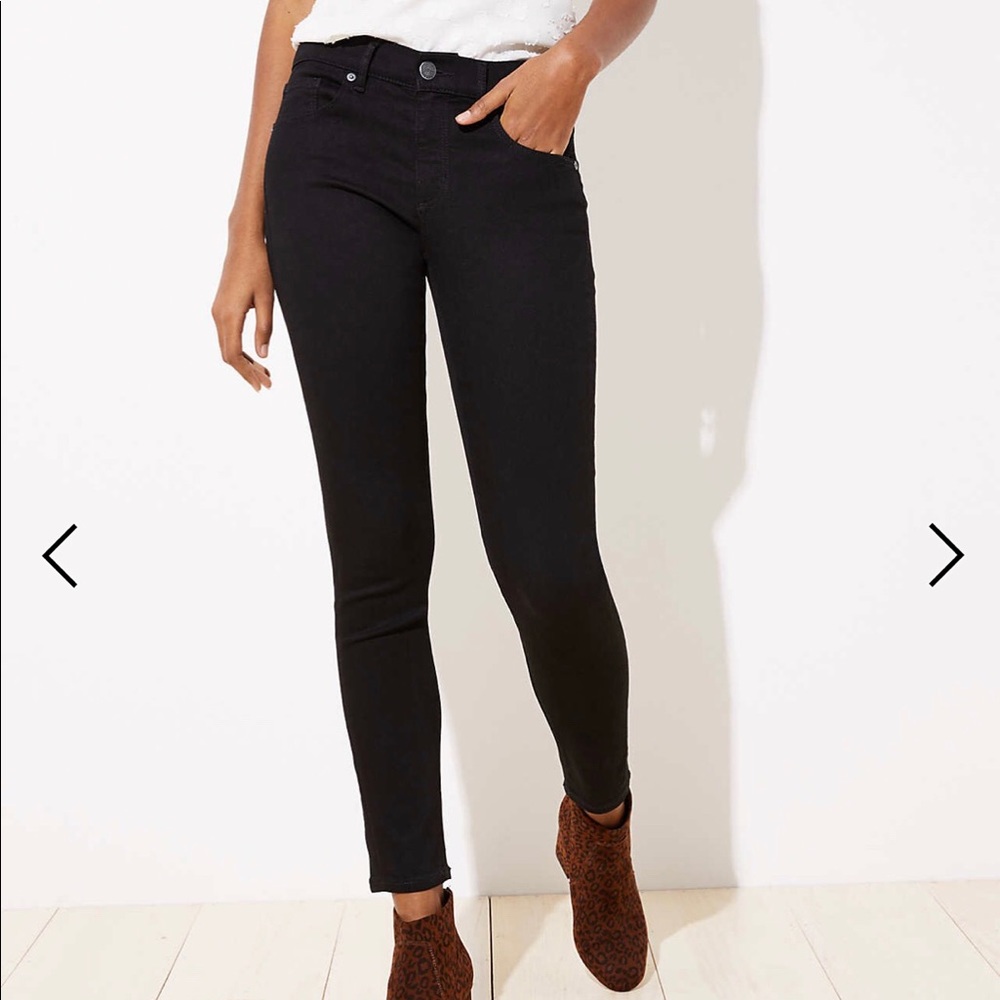Loft black curvy skinny jeans